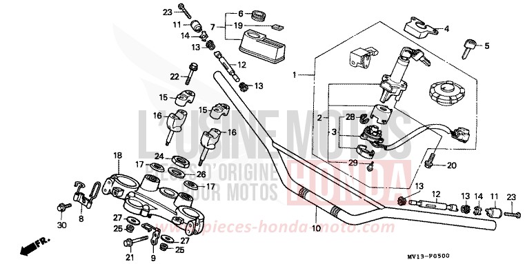 ROHRGRIFF/OBERE BRUECKE von Africa Twin 750 NH138G (NH138G) von 1992